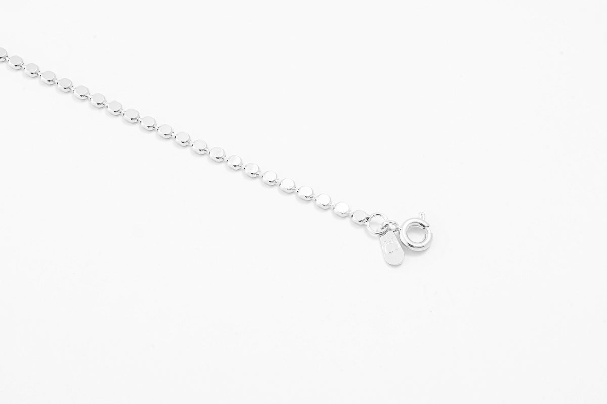 Pulseira Feminina Diamantado Minimalista Prata