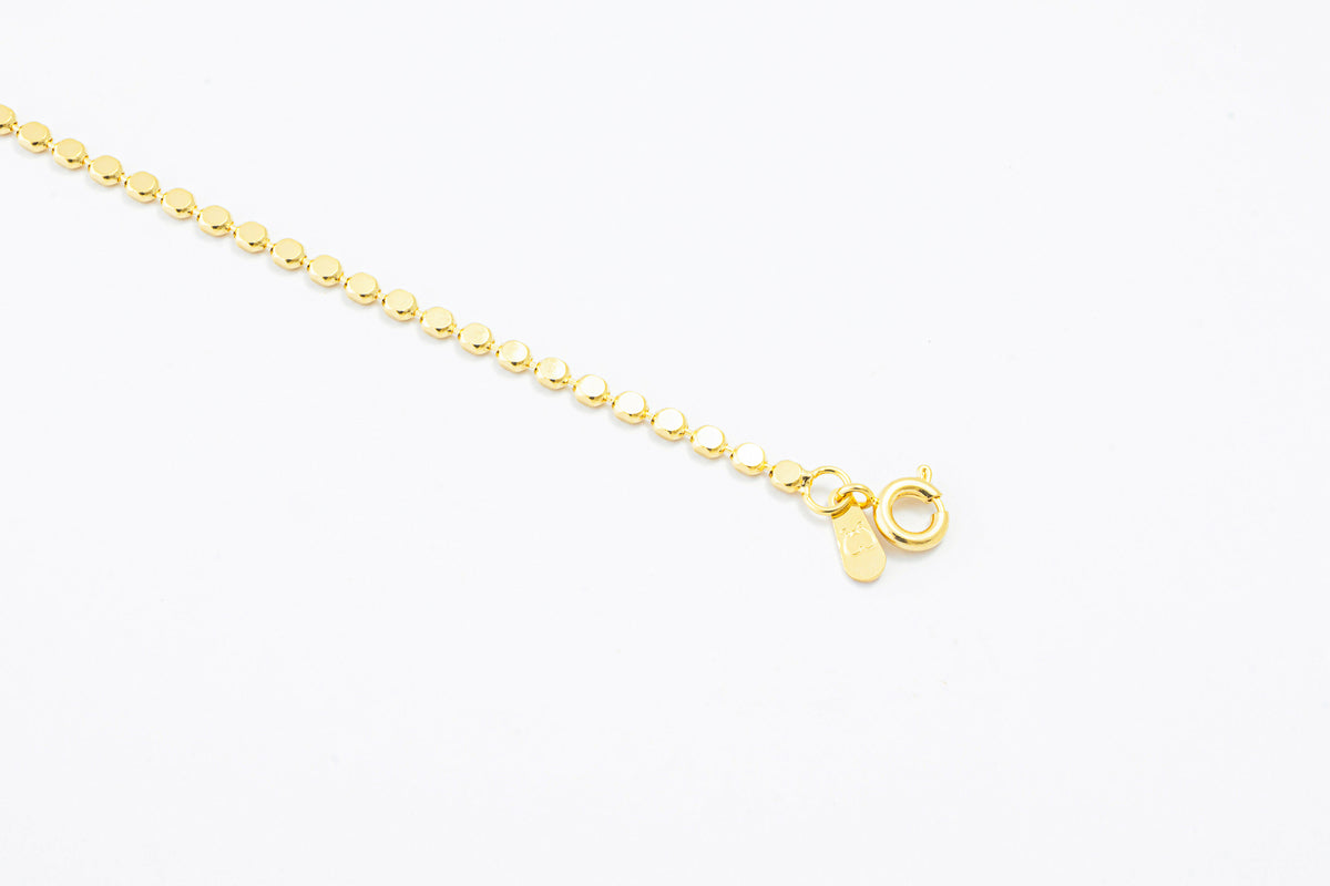 Pulseira Feminina Diamantado Minimalista Banhada a Ouro 18k